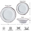 LEHAHA Vintage White Melamine Dinnerware set-12 Piece Lightweight Unbreakable Outdoor