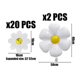 20 Paper Towels, 2 Daisy Balloons, Daisy Decoration, Napkin Birthday, Daisy Napkin, Daisy Decoration Birthday