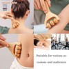 2Pcs Wooden Massage Roller, Back Massage Roller, Muscle Belly Relief Tool for Cellulite/Muscle & Abdomen (Brown)