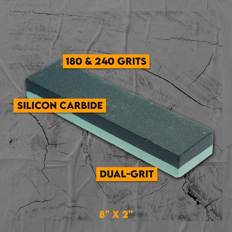 SE 8" Silicon Carbide Double-Sided Whetstone with Grits 180 and