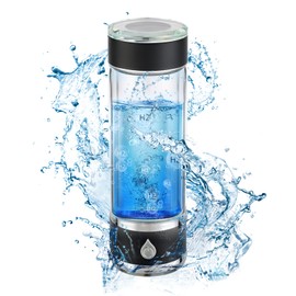 Hydrohealth Hydrogen Water Bottle Generator, Portable and Rechargeable Hydro Health Hydrogen Water Bottle with SPE Pem Technology Water Ionizer Generates Pure Hydrogen Rich Concentration