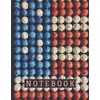Notebook: Baseball US Flag Theme Wide Ruled Paper