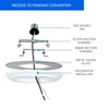Ciata Lighting Recessed Can Light Conversion Kit to Pendant, Instant