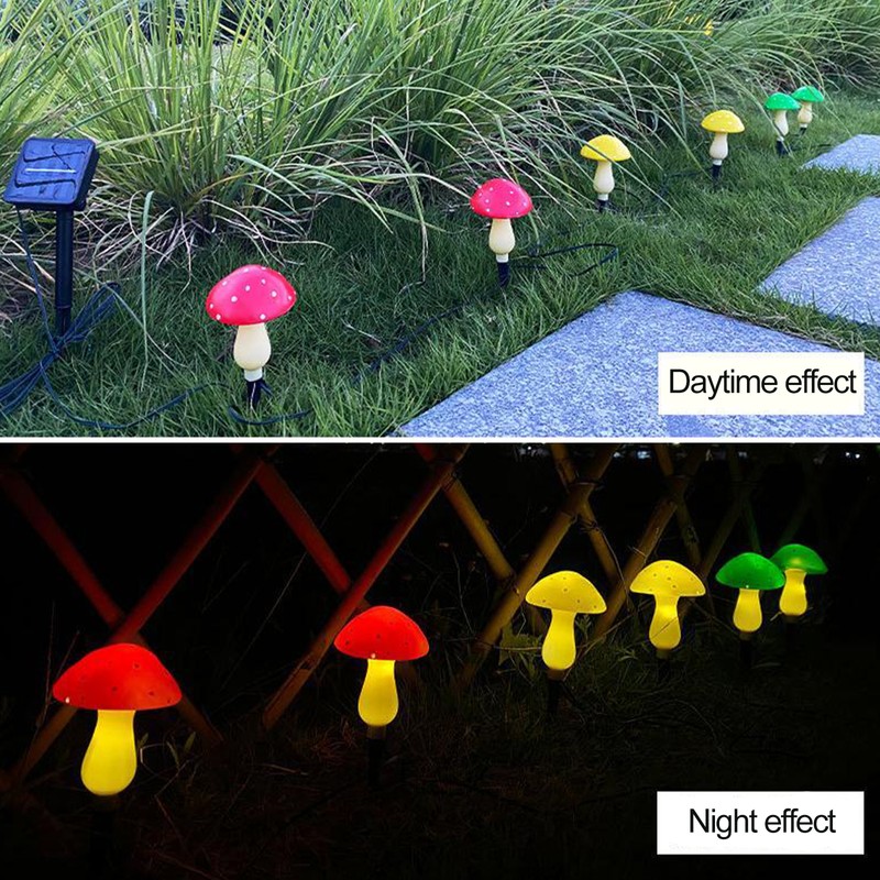 Solar Mushroom String Light Outdoor Garden Decoration Lights LED Mushroom