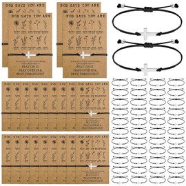 Adjustable Christian Cross Bracelets for Men & Women – Faith Scripture Wristband Set for Prayer, Bible Study & Religious Gifts