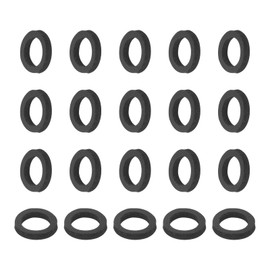 PATIKIL 20 Pcs Flat Rubber Washers 0.39" ID 0.63" OD 0.12" Thickness Sealing Rubber Spacer Gasket for Bolts Faucets Screws Hose Plumbing, Black