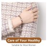 Pulsera De Terapia Cobre Puro Magnética Zircón Para Mujer Marrón