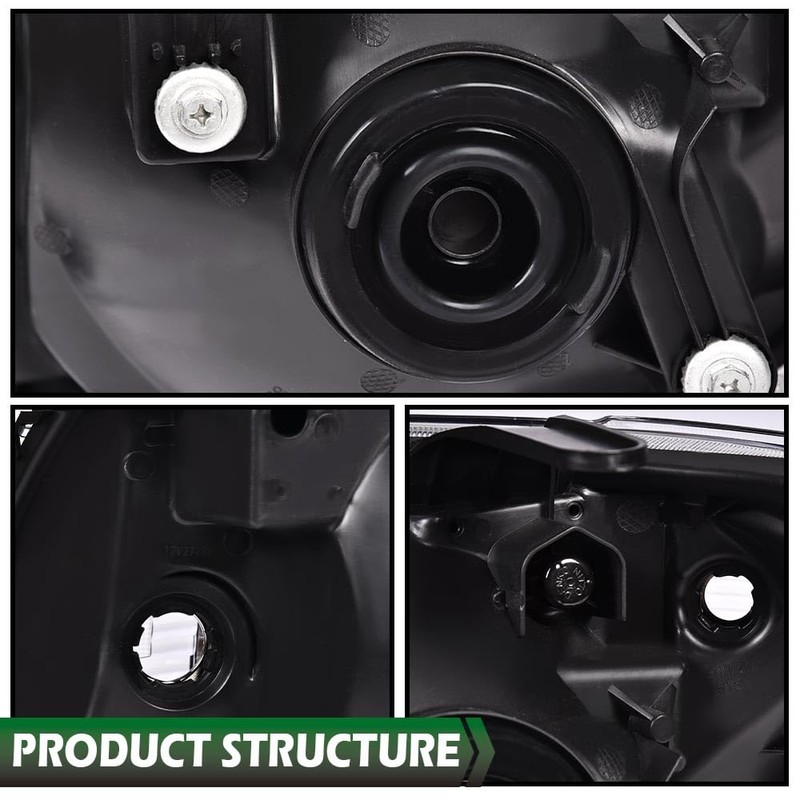 LQI Headlights Assembly Compatible with Toyota Tacoma 2005-2011 Bumper Headlamp