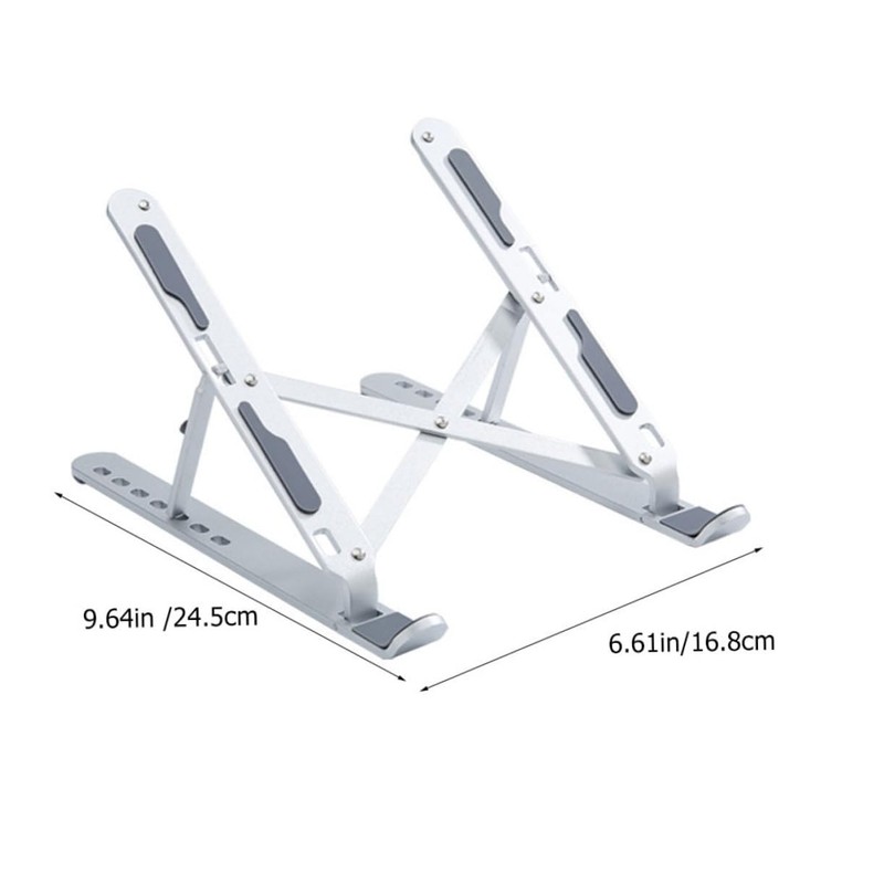 Operitacx Adjustable Aluminum Laptop Stand Foldable Portable Riser with Stable
