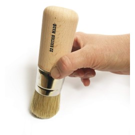 Dovetails Vintage Large Stencil Brush Large Size 22-36 mm Dome Topped, Pure Bristle