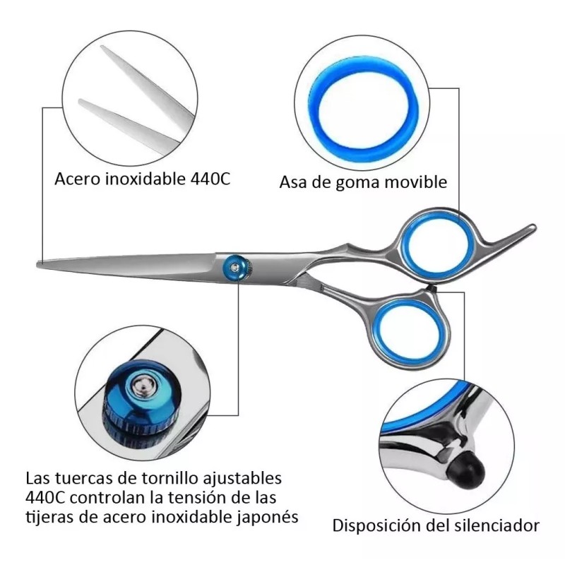 UWEI Tijeras Estilista Peluquero Hogar Salón Kit De 11 Pz