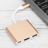 Type‑c to HDMiUSB3.1 Converter Aluminium Alloy Shell Compact Multi‑Port Support