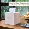 CHI AN HOME 5.9” Capiz Tissue Box Cover, Square Decorative