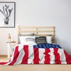 Fleece Throw Blanket Super Soft Warm Flannel American Flag All