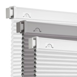 Grandekor No Tools No Drill Cordless Cellular Shades,35" W x 64" H,Blackout Honeycomb Blinds for Indoor Windows,UV Protection Privacy No Drill Blinds for Home,Door,White