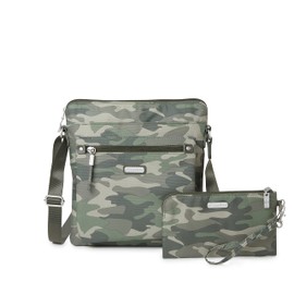 Baggallini womens go bagg with RFID phone wristlet, Olive Camo, One Size US