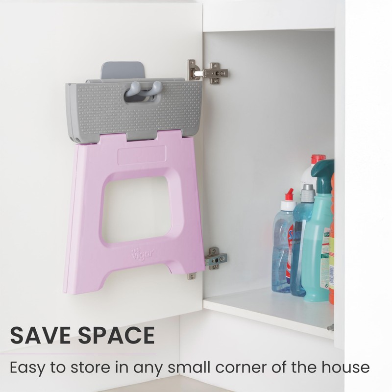 Vigar Compact Step Stool Foldable, 12-1/2-inch Step Stools for Adults