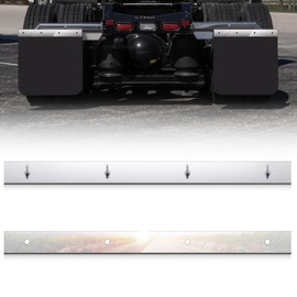 MorningRo 2 Pieces 24 Studded Mud Flap Top Plate, Stainless Steel, Chrome, for Fixing Mudguard