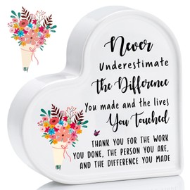 Retirement Leaving Gifts for Coworker Colleagues - Going Away New Job Farewell Gifts Ceramic Heart Signs Keepsake for Coworker Colleagues Boss Friends Retired Teachers Retirees Boss Leader by MBL