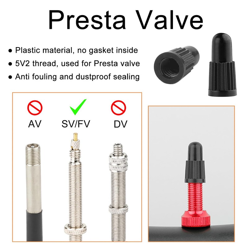 YPYMOD 20 Pcs Bicycle Presta Valve Caps, Tyre Valve Caps