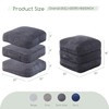 HIGOGOGO Pouf Ottoman Stuffed Square Modern Foam Filled Foot Rest