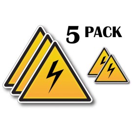 Decals by Haley 5 Warning Danger High voltage decal sticker electrician outdoor safety signage