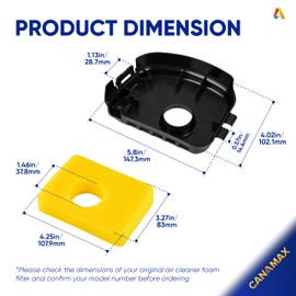 595660 Air Cleaner Cover & 2 packs 799579 Air Filter Kit by Canamax Compatible with BS 4248 5434 590581 08P502 08P602 09P602 09P702 Series Engines MTD Troy Bilt AYP Lawn Mower