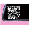 Mastiff Diamonds TP 472 Sticker 6" Decal rescue dog english