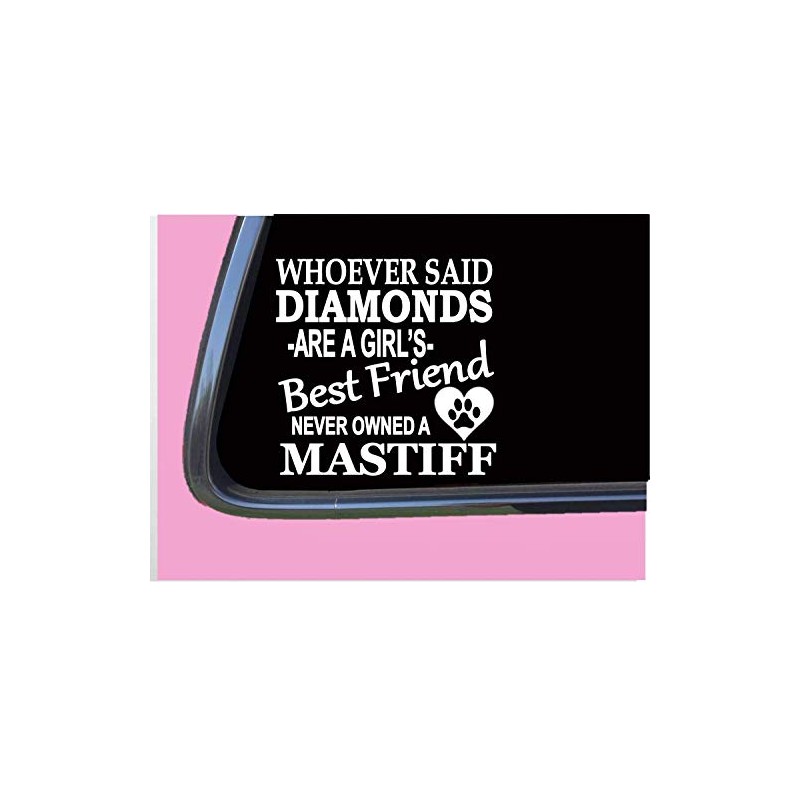 Mastiff Diamonds TP 472 Sticker 6" Decal rescue dog english
