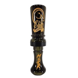 Elite Duck Calls Murder Acrylic Duck Call – Designed by 3X World Champion Brad Allen – Single or Double Reed – Mallard, Teal, Wood Duck, Gadwall, Pintail (MDR - Double Reed, Venom)