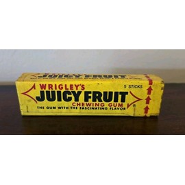 Wrigley’s 1 Vintage 1960s 1970s Pack Of Wrigley’s  Juicy Fruit Gum RARE Sealed