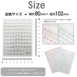 NAS-116 Nail Stickers Ribbon, Set of 3 [Silver, Pink, Light Blue] Art Self-Decoration, Cute, Fashionable, Sparkling Pumps