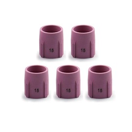 WeldingCity 5-pk LARGE Gas Lens Ceramic Cup 53N89 (#15, 15/16") for TIG Welding Torch 9/17/18/20/25/26 Series in Lincoln Miller ESAB Weldcraft CK Everlast