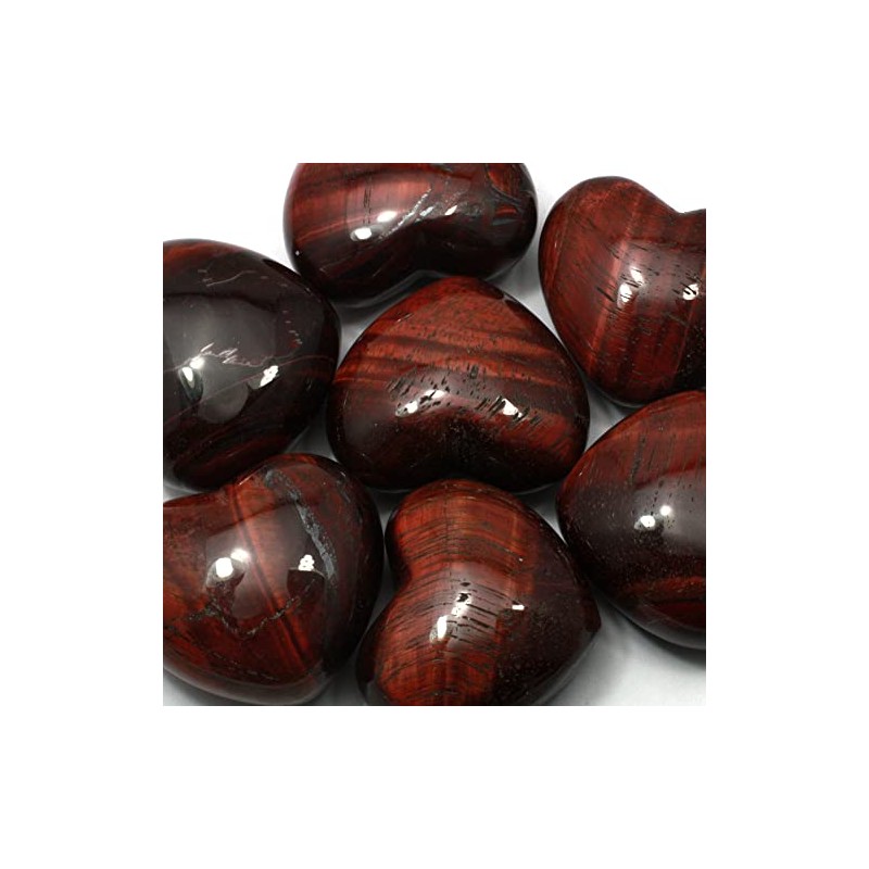 Crystal Heart Red Tiger Eye 4.5cm