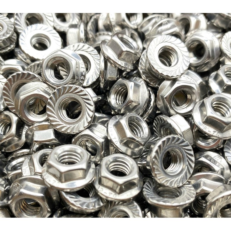 Nuts made of stainless steel with serrated edge M6 |