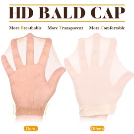 MORGLES HD Wig Cap, 20Pcs Wig Caps Ultra Thin, Transparent Wig Cap for Lace Front Wig Stretchy Nylon Wig Caps for Women, Nude