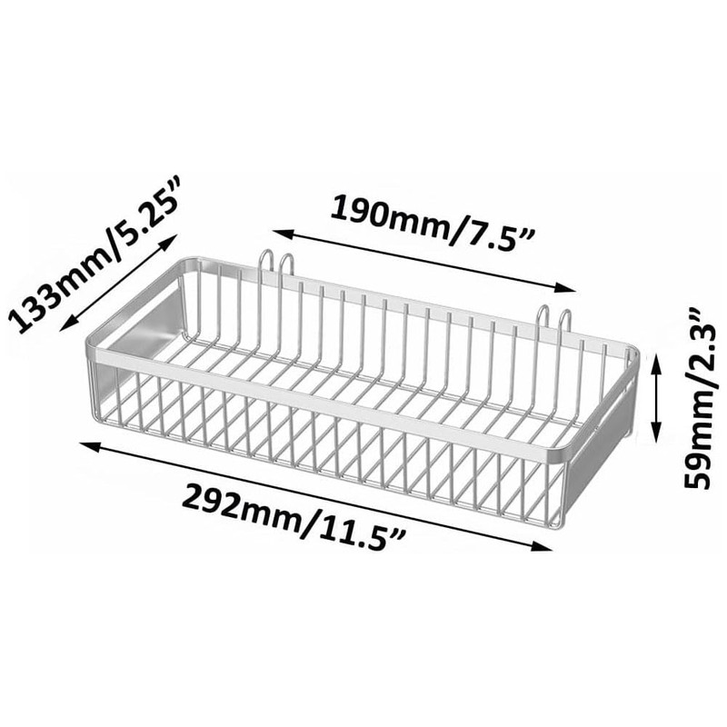 MINGFANITY Sturdy 304 Stainless Steel Utensil Drying Rack Basket, Utensil