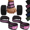 AQF Weight Lifting Straps Figure 8 with Padded Cuff Wrist