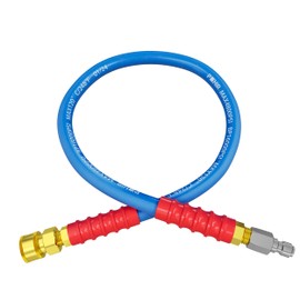 POHIR Power Washer Whip Hose 5ft Pressure Washer Jumper Hose With 4800PSI Steel Whip Line 3/8" Quick Connector
