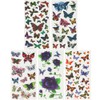com-four® 25 x Tattoo Sheets with Peel Off Tattoos for