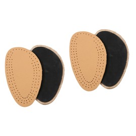 Healvian 2pcs Leather Latex Inserts for Insoles Women's Ball of Foot Cushions Forefoot Pad Comfortable Design Size l
