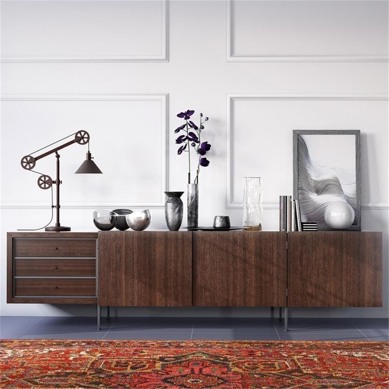 Pemberly Row Contemporary 29" Blackened Bronze Metal Table Lamp