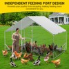 Large Metal Chicken Coop,Chicken Cages for Outside,Heavy Duty Walk-in Metal