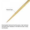 sourcing map Diamond Needle Files, 4mm x 160mm Titanium Coated