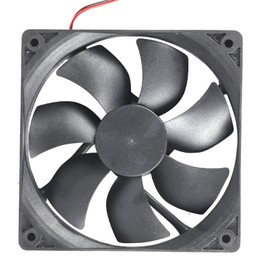 YORKING Black Mini Radiator Low Noise 12V 120mm X 25mm 2 Pin Cooling Fan Heat Sink Marine PC CPU