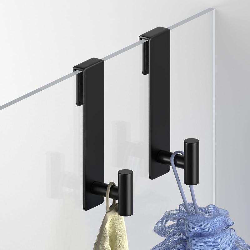 VINHOLD Shower Door Hooks, Heavy Duty Rack Hooks for Robe,