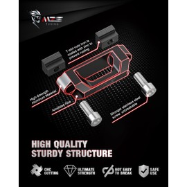 MZS Truck Bed Rail Cleats, Tie Down Anchors T Slot Nuts Compatible with Tacoma Tundra Ram 1500 Gladiator Pickup for Cargo Trailer, Replace PT27835160 PT27835112 PT2780C010 Black, Pack of 6