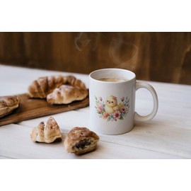 MAXIKIWI Glatte, langlebige Keramik-Kaffee- oder Teetasse für Zuhause oder Büro – perfekt für jeden Anlass – pastellfarbenes Ostermotiv 3–300 ml