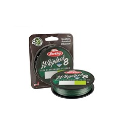 Berkley Whiplash 8 Braided Fishing Line - 100% Dyneema 8 Strand Braid for Saltwater and Freshwater Fishing,Green,10.9kg | 24lb| 300m