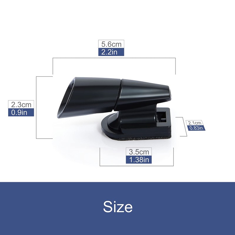 CITKOU 8Pcs Deer Whistles for Vehicles Wind Activated Black